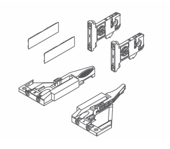 К-т крепежа д/Vionaro h=89/121мм графит